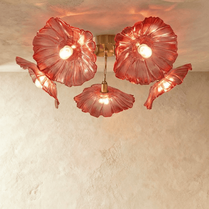 Elegant Floare Ceiling Light by Residence Supply with floral-inspired design and warm ambient lighting.
