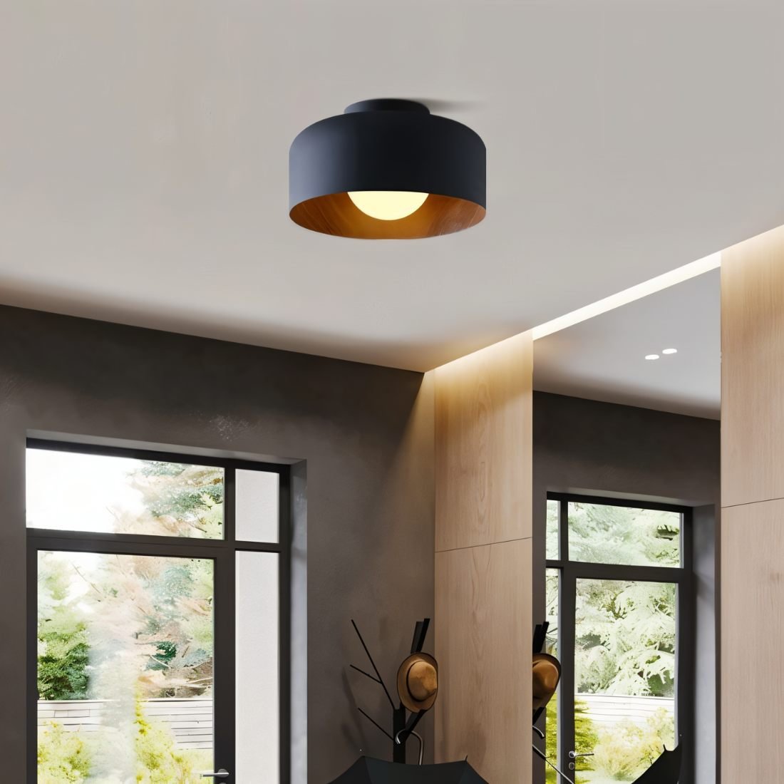 Folkio ceiling light by Residence Supply, modern fixture with a sleek design and warm illumination for indoor spaces.