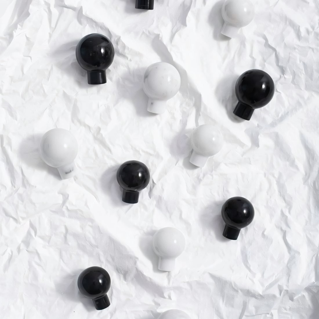 Residence Supply Fon Marble Knob, a stylish cabinet hardware with a smooth marble finish and round shape, ideal for home furniture.