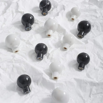 Residence Supply Fon marble cabinet knob with smooth, rounded design and marbled finish for home and garden hardware.