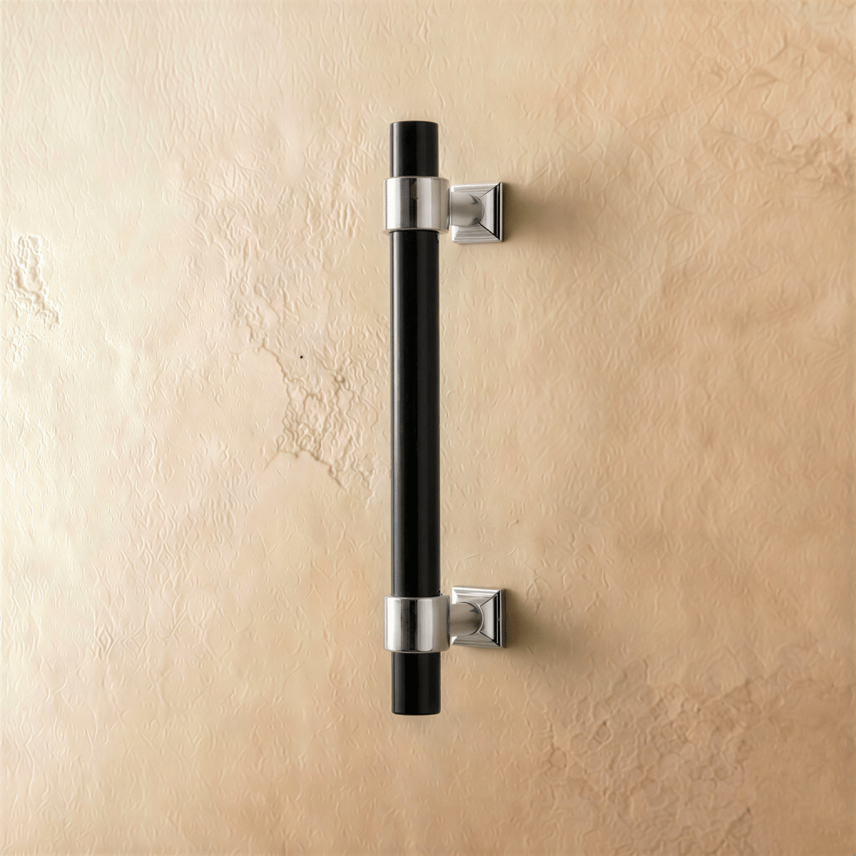 A clear image of a Frada acrylic knob and pull bar from Residence Supply, showcasing its sleek, transparent design for cabinet hardware.