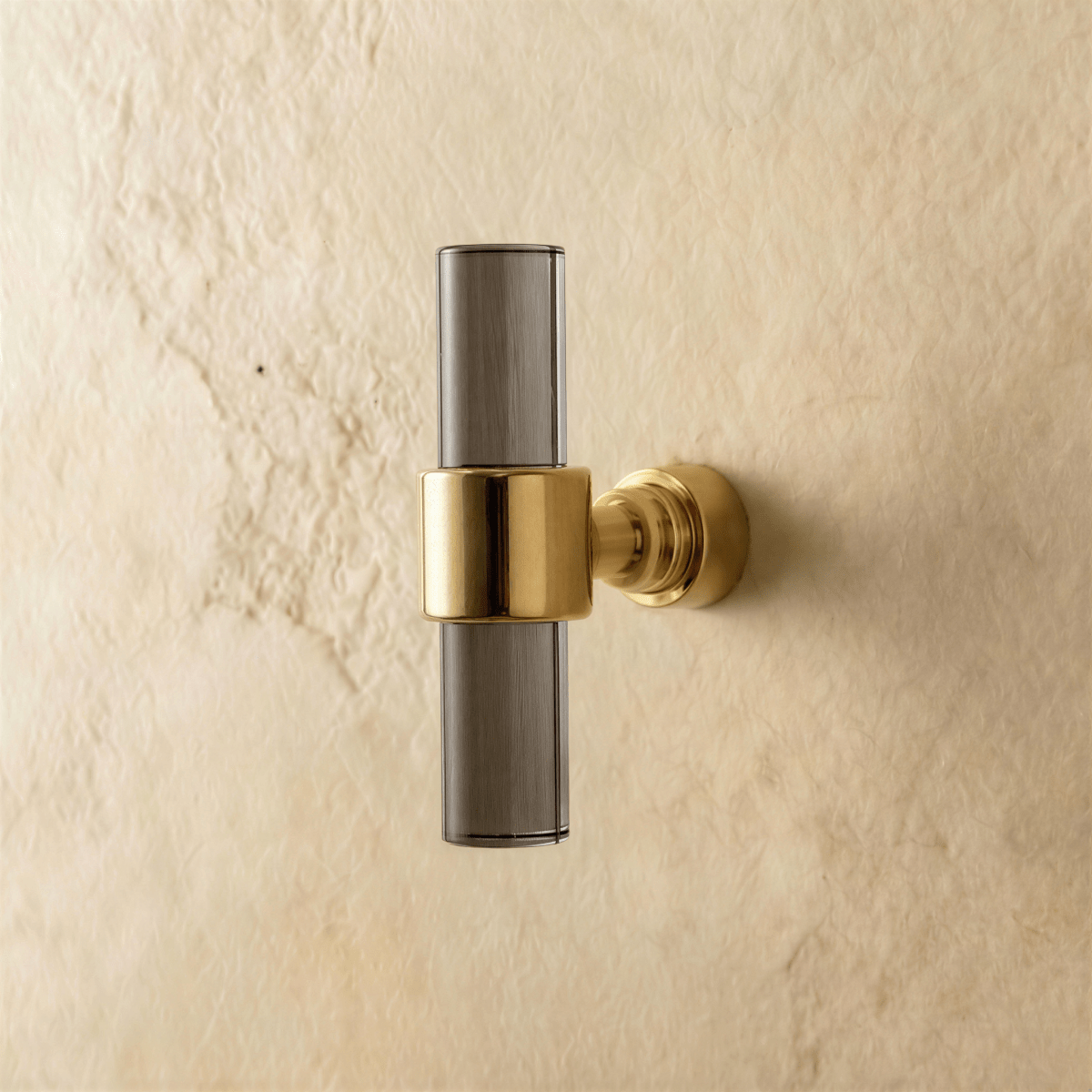 A clear image of a Frada acrylic knob and pull bar from Residence Supply, designed for cabinet hardware in home and garden.