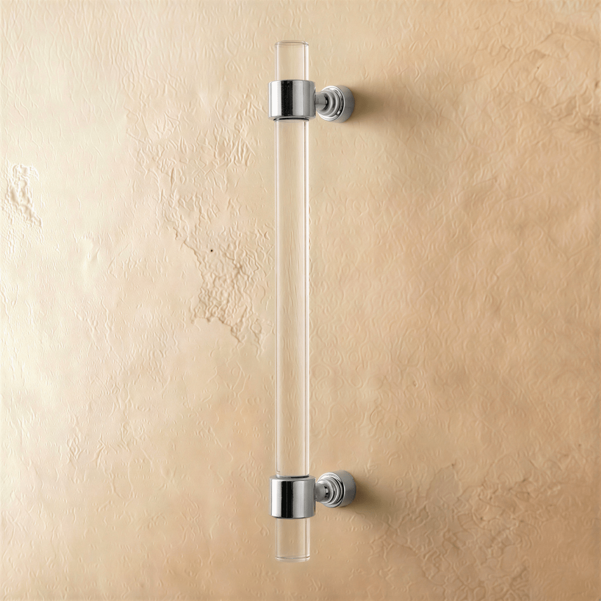 Clear acrylic Frada knob and pull bar by Residence Supply, perfect for modern cabinet hardware in home and garden.