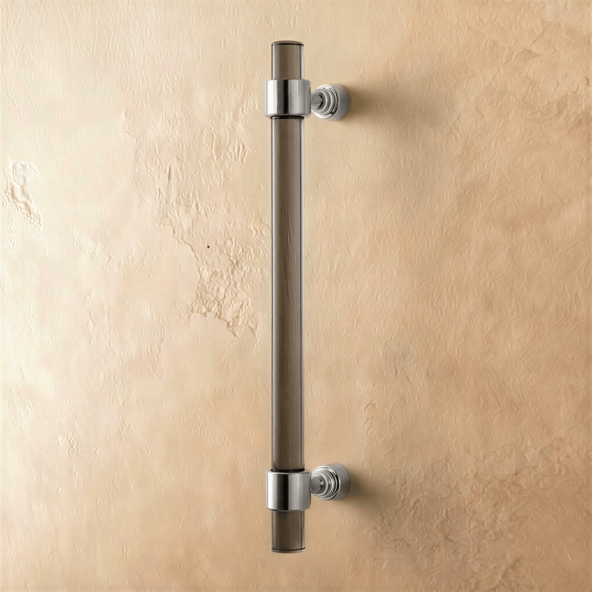 A clear image of a Frada acrylic knob and pull bar by Residence Supply, designed for cabinet hardware in home and garden decor.