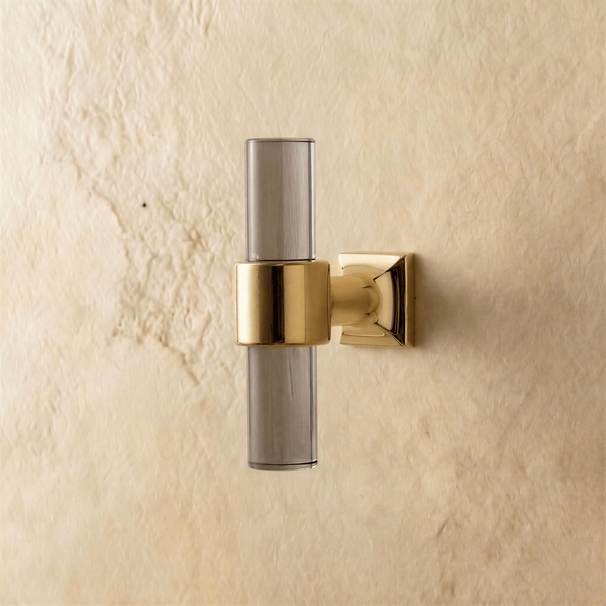 Clear acrylic Frada knob and pull bar from Residence Supply, perfect for modern cabinet hardware in home and garden.