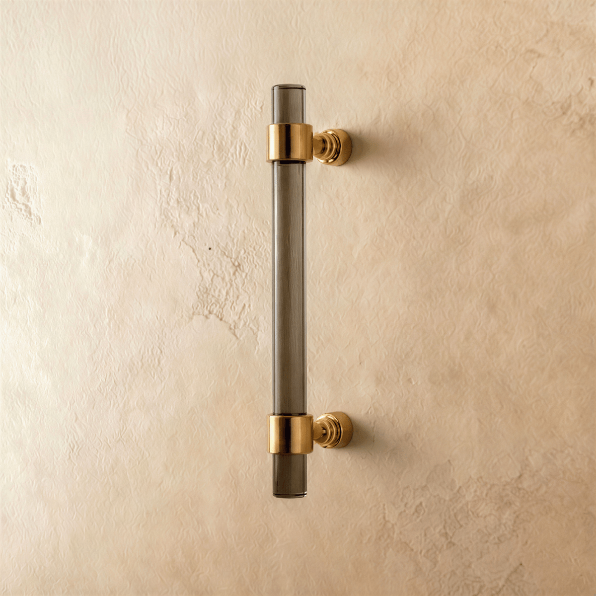 Clear acrylic Frada knob and pull bar from Residence Supply, designed for cabinet hardware in home and garden spaces.