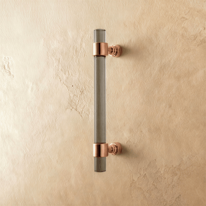 A clear image of the Frada acrylic knob and pull bar from Residence Supply, designed for cabinet hardware in home and garden.
