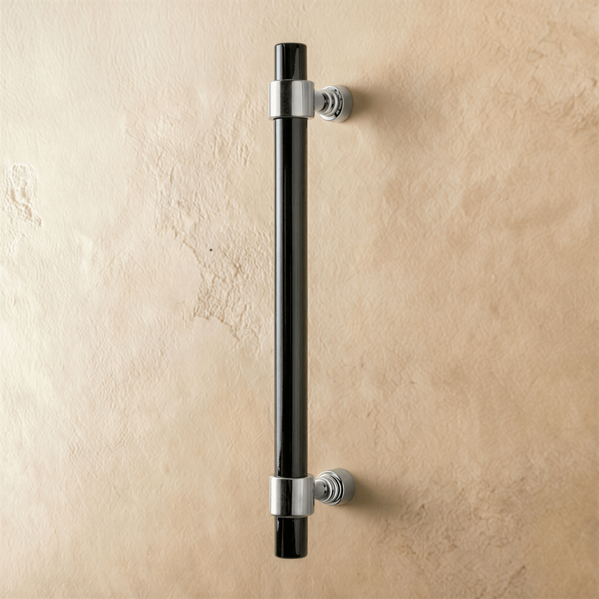 A clear view of the Frada acrylic knob and pull bar from Residence Supply, featuring sleek, transparent design for cabinet hardware.