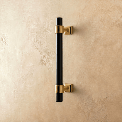 Clear acrylic Frada knob and pull bar from Residence Supply, showcasing sleek, modern cabinet hardware for home and garden.