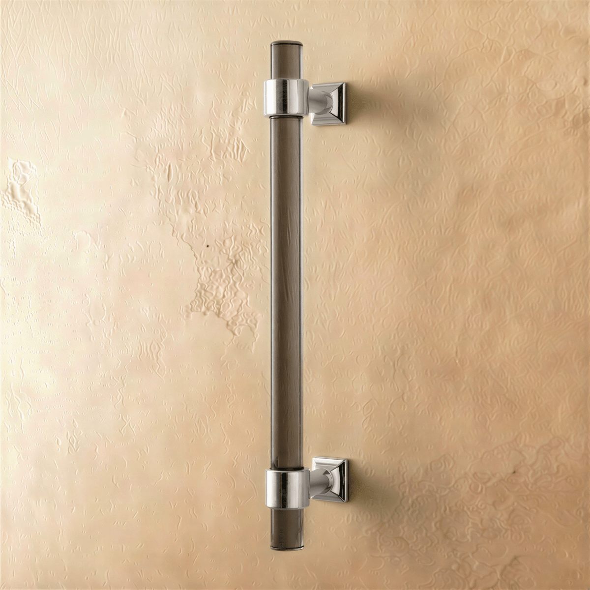 A clear image of a Frada acrylic knob and pull bar from Residence Supply, suitable for cabinet hardware in home and garden decor.