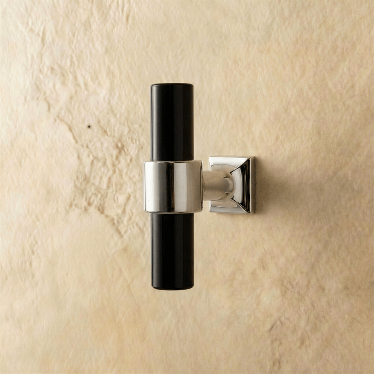 A clear image of a Frada acrylic knob and pull bar from Residence Supply for cabinet hardware in a home and garden setting.