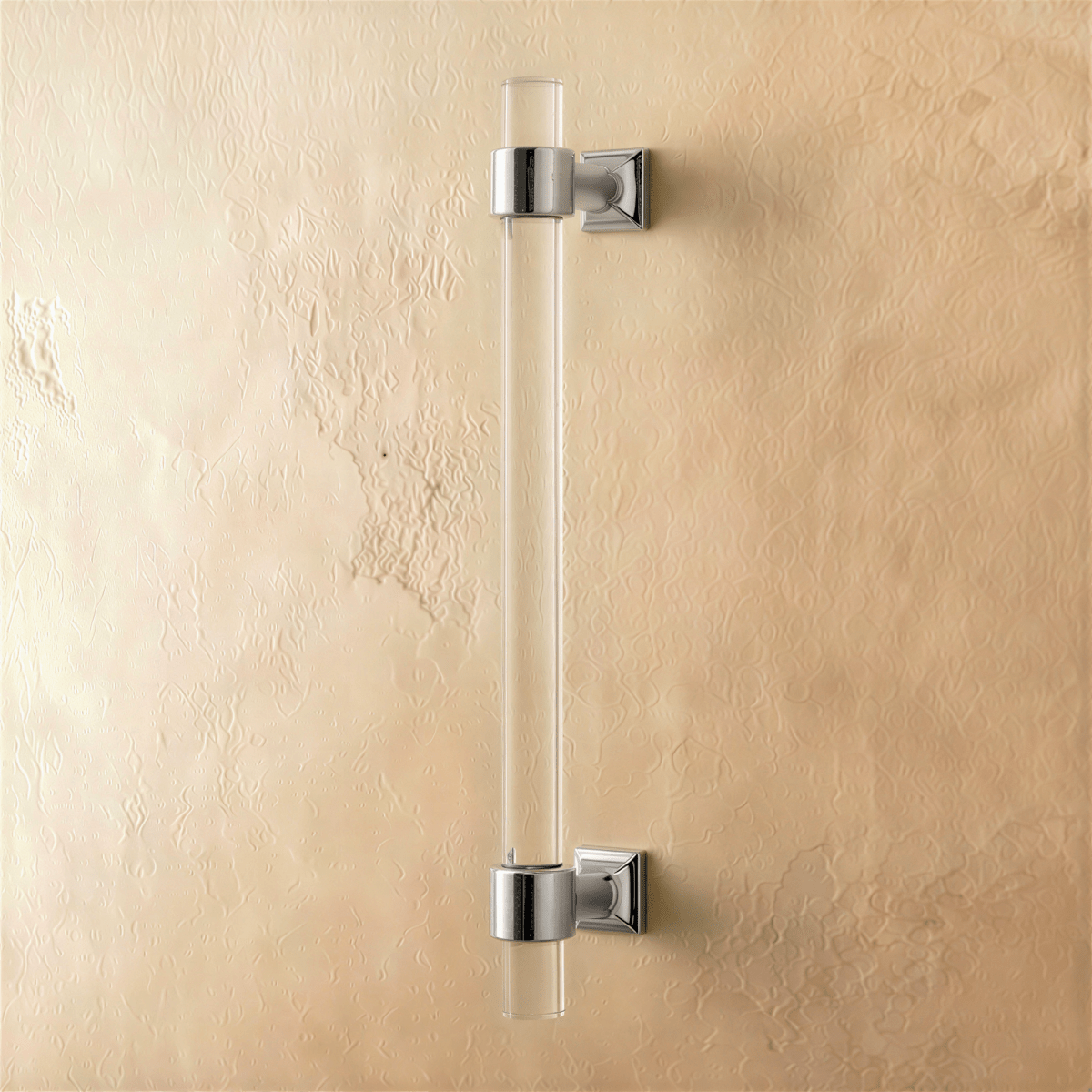 Clear acrylic Frada knob and pull bar by Residence Supply, perfect for cabinet hardware in home and garden decor.