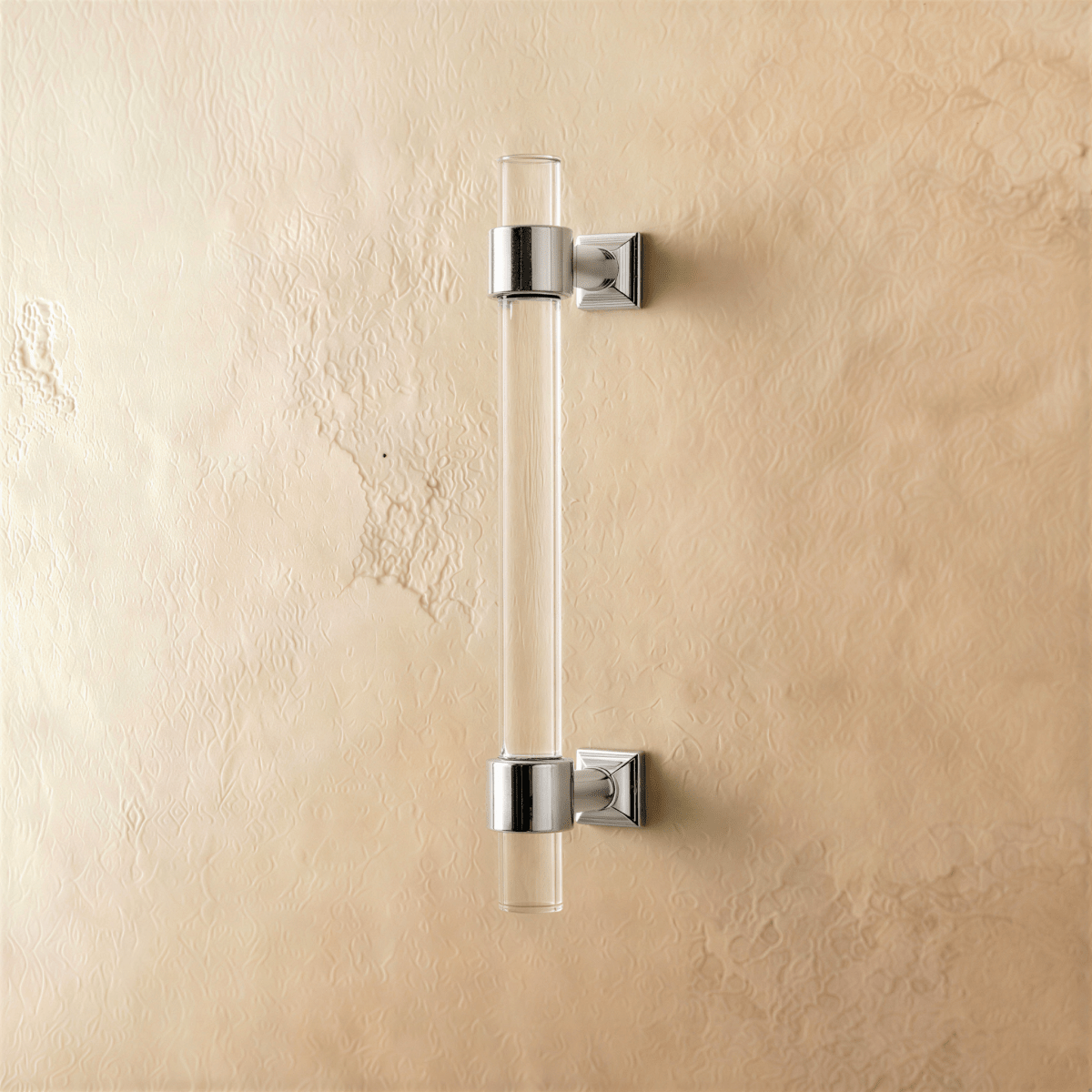 Clear acrylic Frada knob and pull bar by Residence Supply for cabinet hardware in home and garden decor.