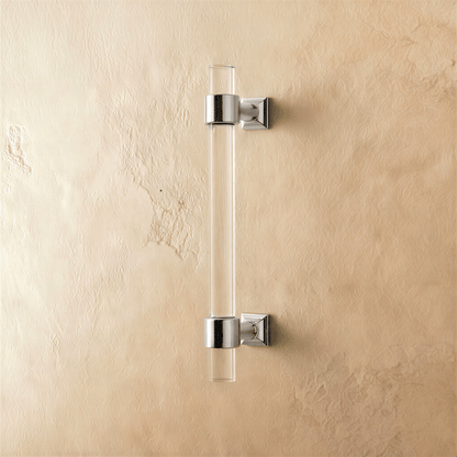 Clear acrylic Frada knob and pull bar by Residence Supply for cabinet hardware in home and garden decor.