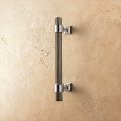 Clear acrylic Frada knob and pull bar by Residence Supply, suitable for cabinet hardware in home and garden decor.