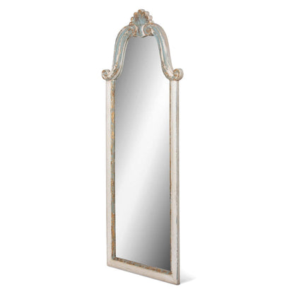 French Country Carved Wood Floor Mirror - Nuvé