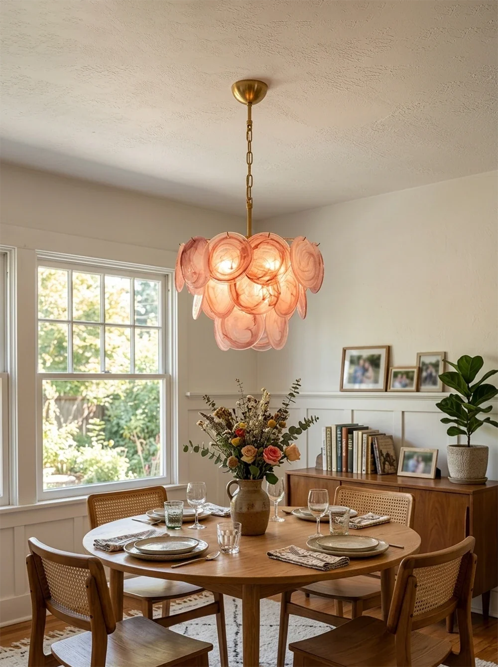 Retro Glass Disc Chandelier