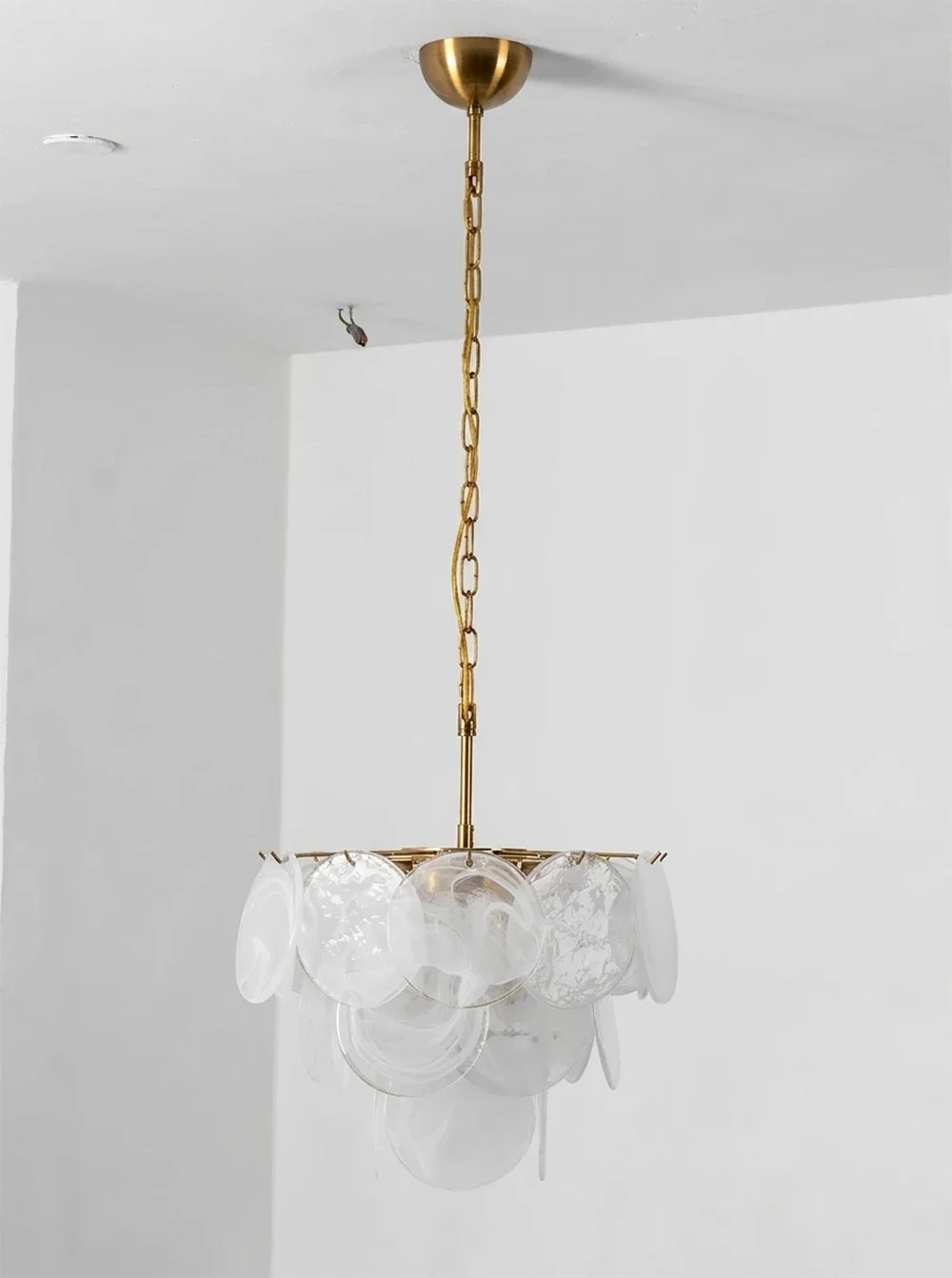 Retro Glass Disc Chandelier
