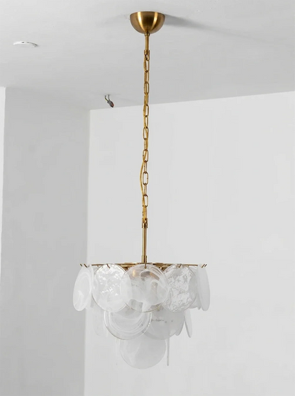 Retro Glass Disc Chandelier