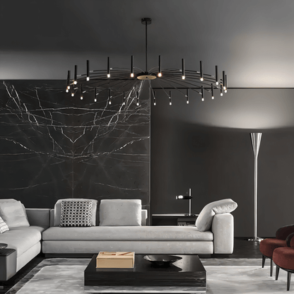Elegant Funale chandelier by Residence Supply featuring intricate design and multiple light fixtures for stylish home lighting.