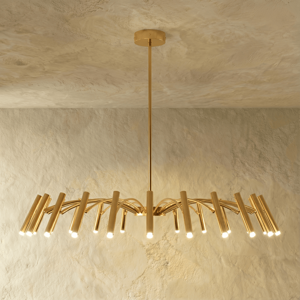 Elegant Funale Chandelier by Residence Supply featuring multiple glass bulbs and a modern metal frame for stylish lighting.