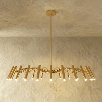 Elegant Funale Chandelier by Residence Supply featuring multiple glass bulbs and a modern metal frame for stylish lighting.