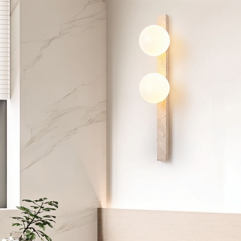 Fyris Travertine Wall Lamp - Nuvé