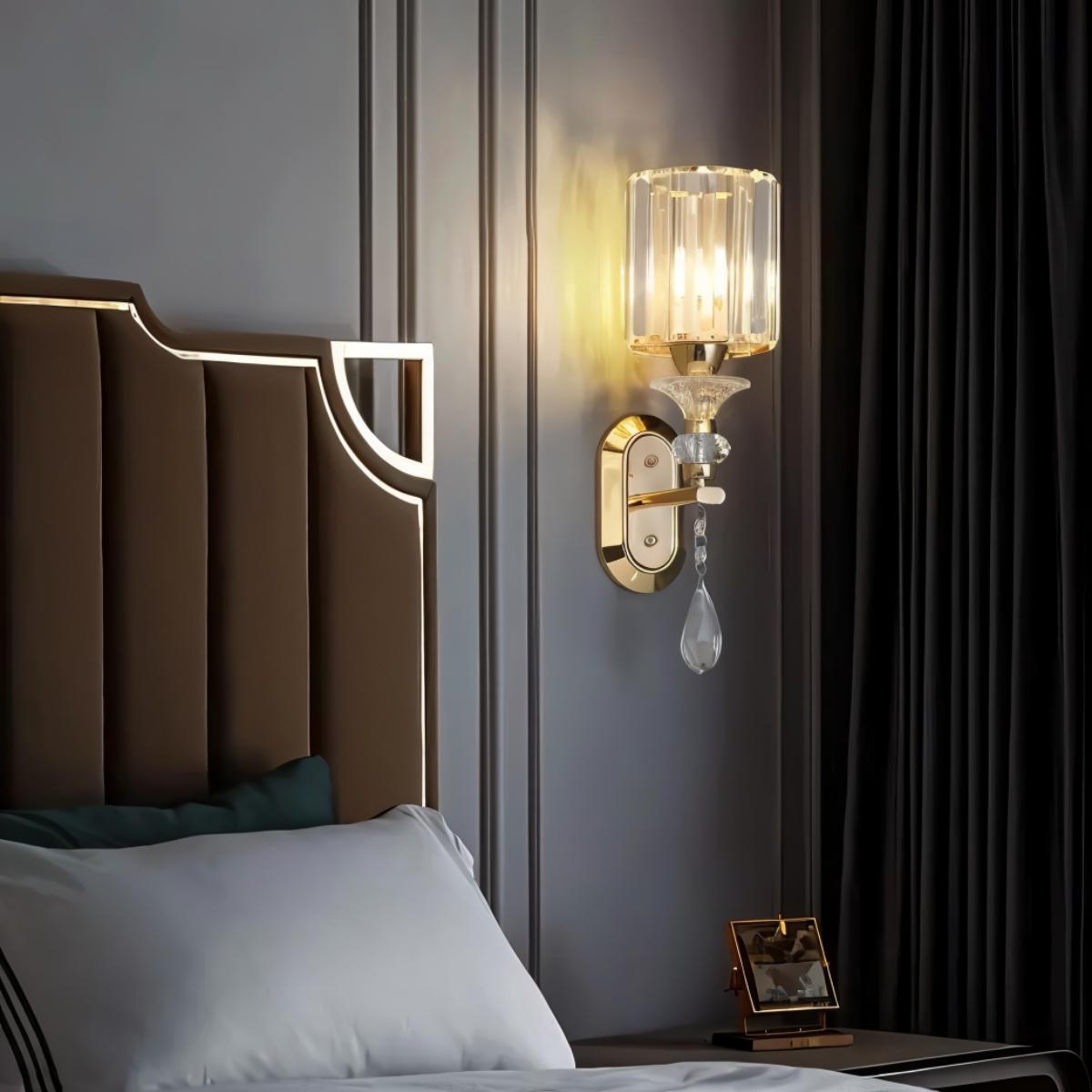 Modern Glanz Wall Lamp by Residence Supply with sleek metal finish and adjustable arm, mounted on a neutral wall.