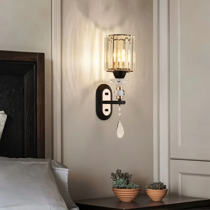 Glanz Wall Lamp by Residence Supply with a sleek modern design and metal finish, mounted on a wall for ambient lighting.