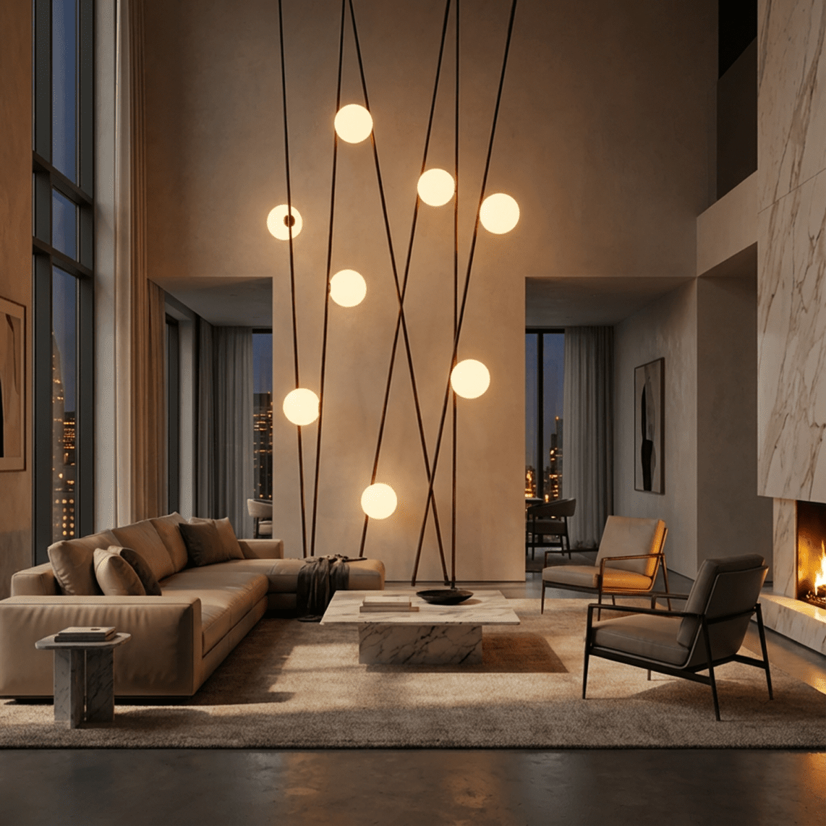 Glita Floor To Ceiling Lamp - Nuvé