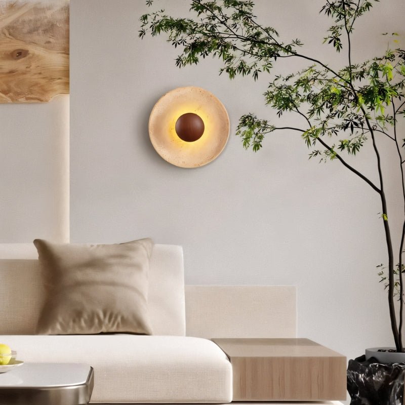 Glova Travertine Wall Lamp - Nuvé