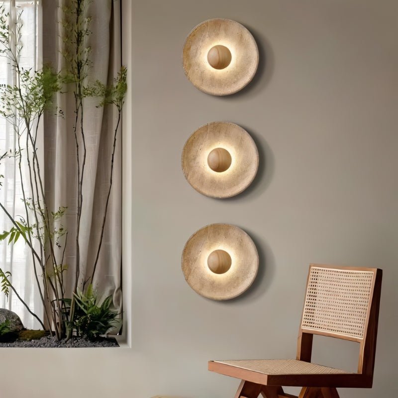 Glova Travertine Wall Lamp - Nuvé