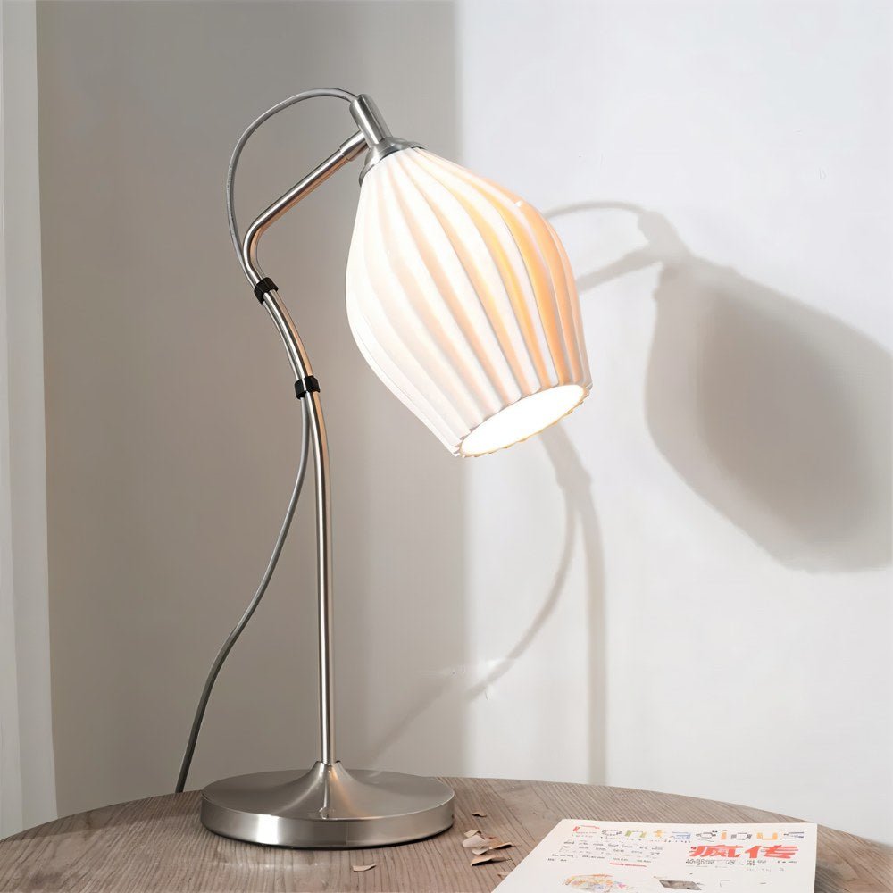 Haela table lamp by Residence Supply featuring a sleek design with a fabric shade and a modern base, perfect for a bedside or desk.