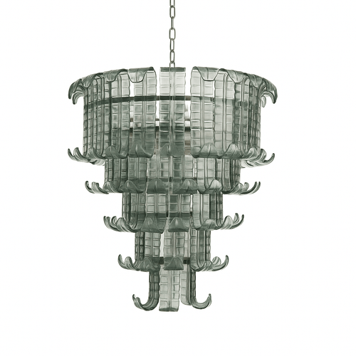 Elegant Halan chandelier by Residence Supply featuring multiple glass globes and a modern metal frame hanging from the ceiling.