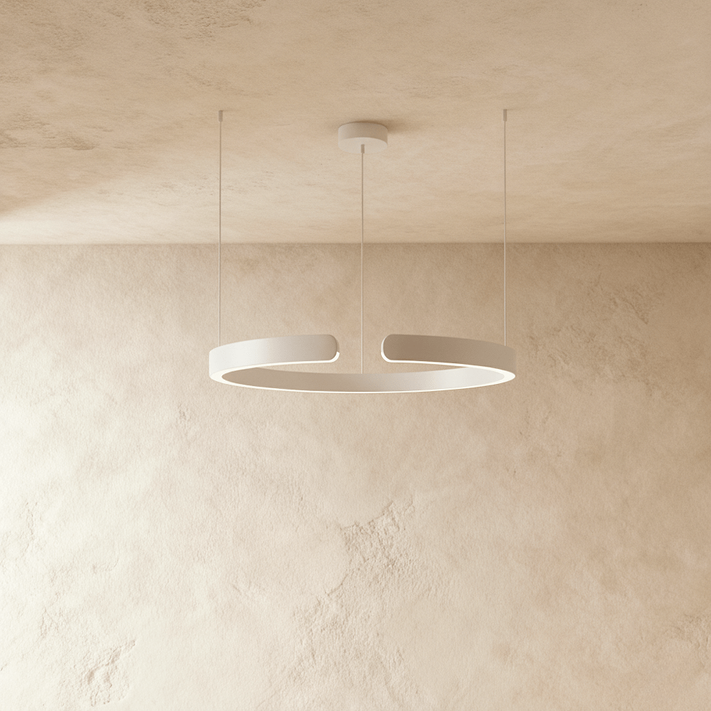 Elegant Halo Chandelier by Residence Supply featuring a modern design with multiple glowing light rings.