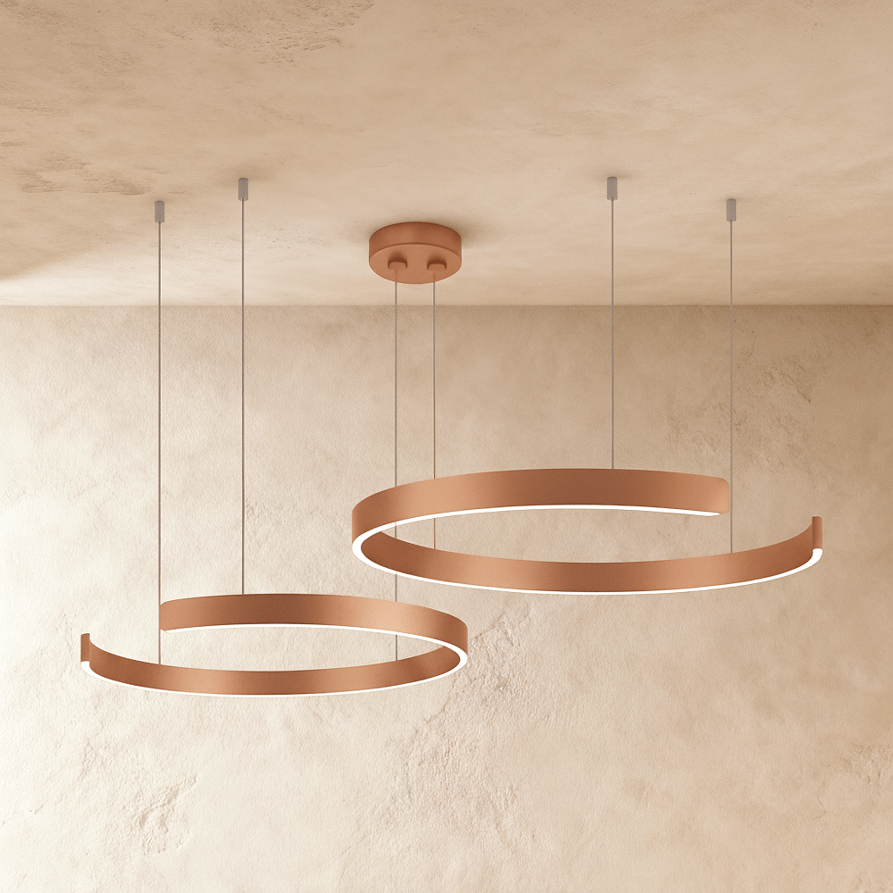 Elegant Halo Chandelier by Residence Supply featuring circular design with multiple hanging lights for modern interior decor.