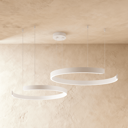 Elegant Halo Chandelier by Residence Supply featuring a modern design with multiple light fixtures and sleek metallic accents.