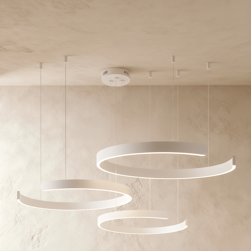 Elegant Halo Chandelier by Residence Supply featuring a modern design with multiple circular light fixtures.