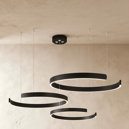 Elegant Residence Supply Halo Chandelier with multiple hanging pendant lights and modern design for stylish interior decor.