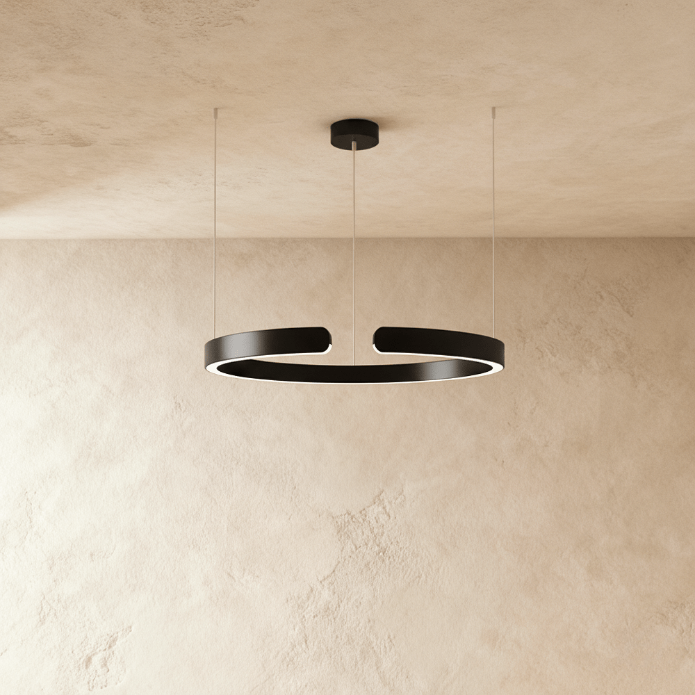 Elegant Halo Chandelier from Residence Supply featuring a circular design with multiple glowing light fixtures.