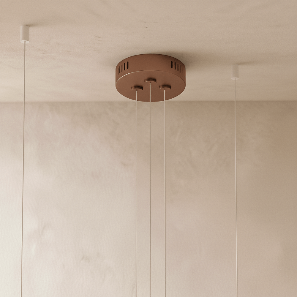 Elegant Halo Chandelier by Residence Supply featuring a circular design with multiple light bulbs and a modern metallic finish.