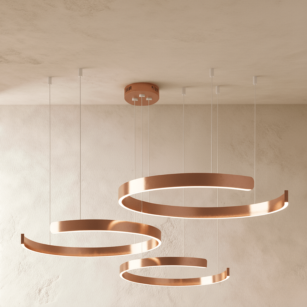 Elegant Halo Chandelier by Residence Supply featuring a modern, circular design with multiple light bulbs and a sleek metallic finish.