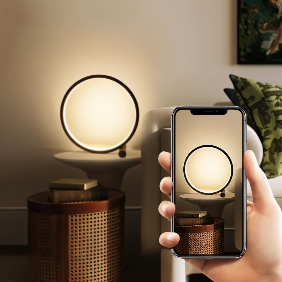 Residence Supply Halo Touch Table Lamp with sleek design and touch control, ideal for modern living room or bedside lighting.