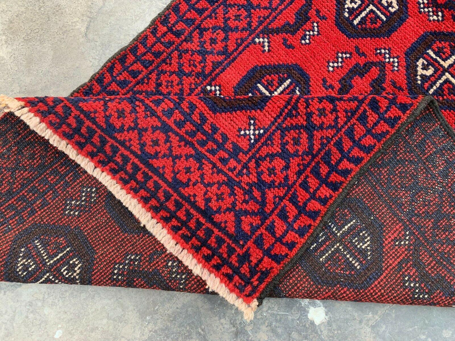 Hand Knotted Afghani Wool Baluch Runner Rug With Rug Pad 2x7 Ft - Nuvé
