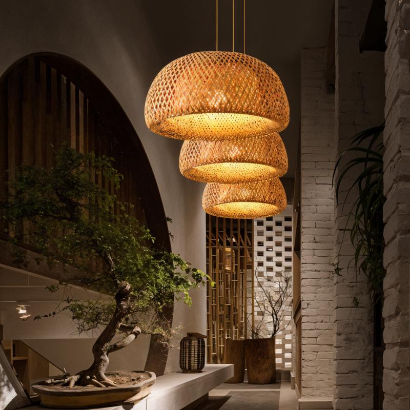 Hand-Weaved Rattan Cocoon Pendant Light - Nuvé