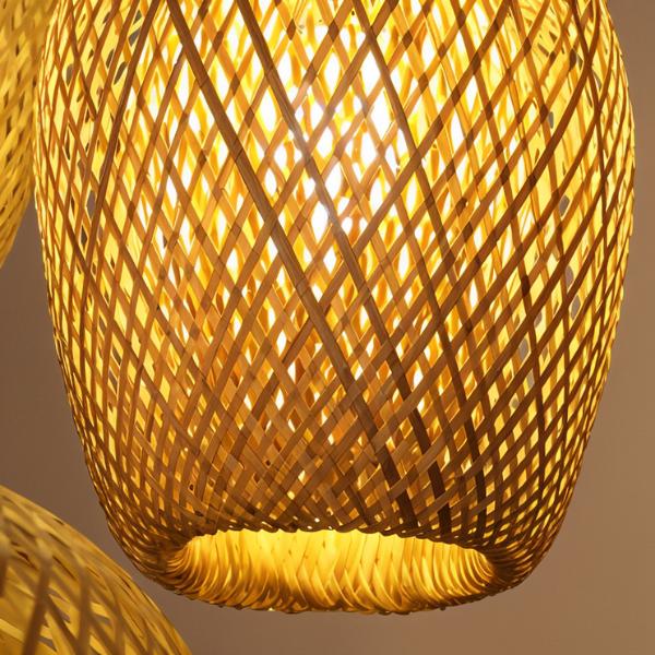 Hand-Weaved Rattan Cocoon Pendant Light - Nuvé