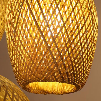 Hand-Weaved Rattan Cocoon Pendant Light - Nuvé