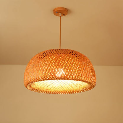 Hand-Weaved Rattan Cocoon Pendant Light - Nuvé