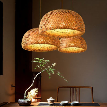 Hand-Weaved Rattan Cocoon Pendant Light - Nuvé