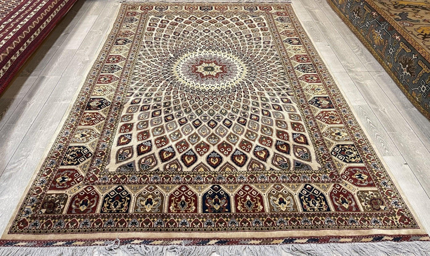 Handmade Afghani Gumbad Dome Area Rug 7x10 ft - Nuvé